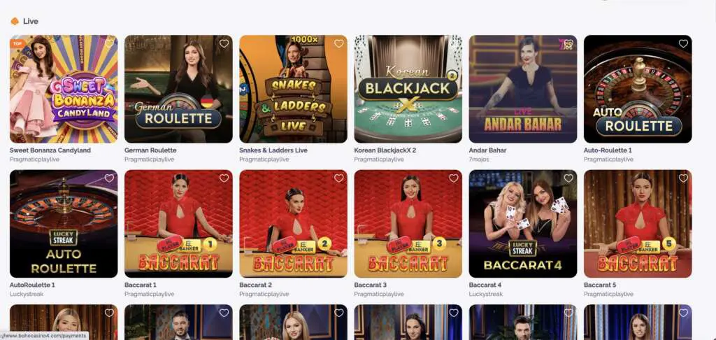 Boho Casino Live Dealer