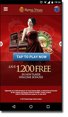 Royal Vegas online mobile casino