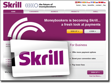 Deposit casino cash using Skrill