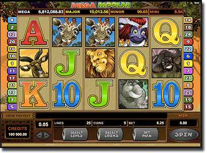 Mega Moolah online progressive jackpot pokie