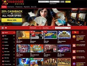 Mongoose Casino online slots and table games catalogue