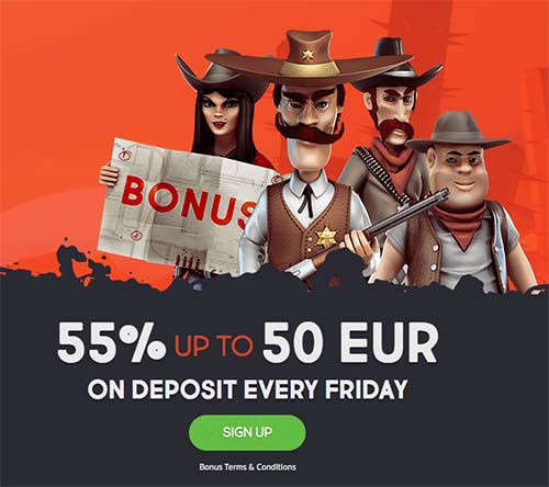 GunsBet online casino Friday bonus