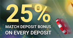 25% bonus on every deposit