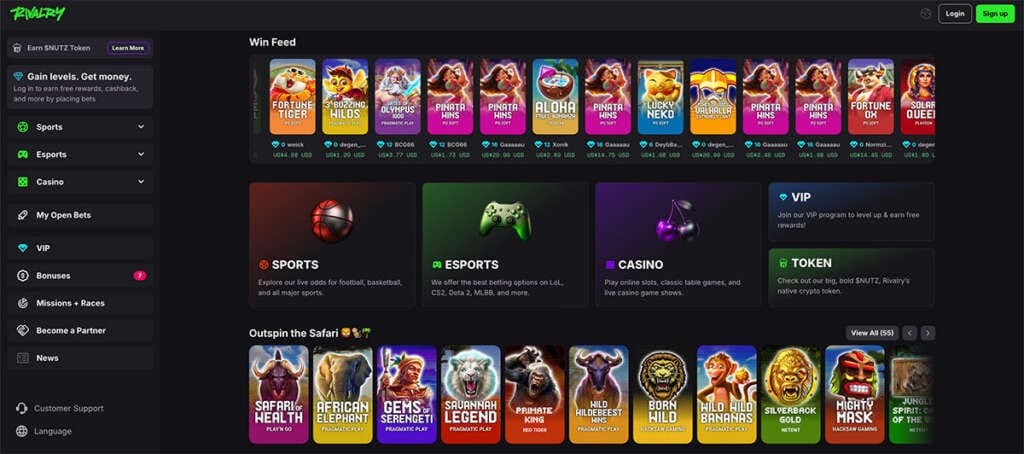 Rivalry Casino games