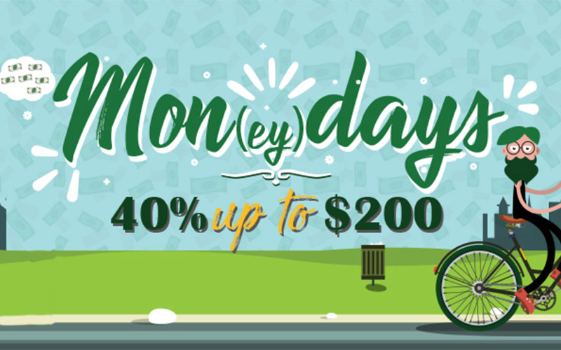Get up to $200 bonus cash on Casino-Mate Mon(ey)days