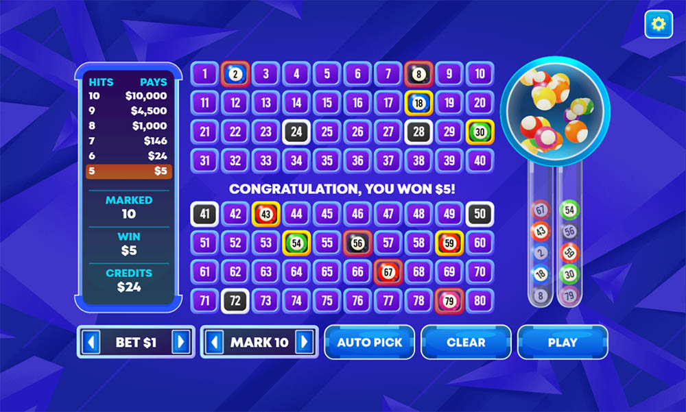 Real Money keno games